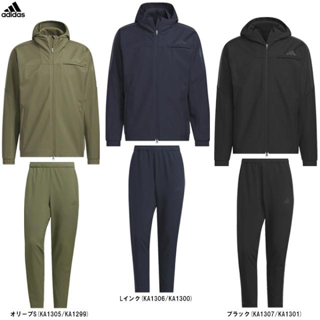 adidas（アディダス）スリーストライプス ウインドジャケット パンツ 上下セット（TC478/QU803）スポーツ ウェア 長袖 裏起毛 メンズ