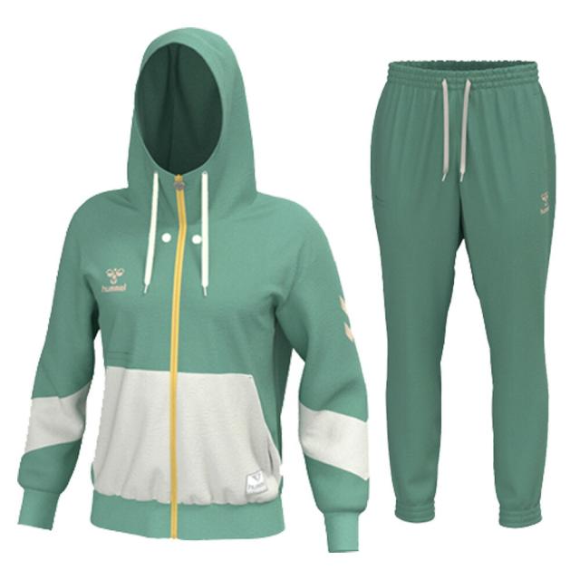 hummel（ヒュンメル）HMPスウェットフルジップジャケット パンツ 上下セット（HAP8261/HAP8261P）サッカー パーカー フードあり メンズ hummel（ヒュンメル）HMPスウェットフルジップジャケット パンツ 上下