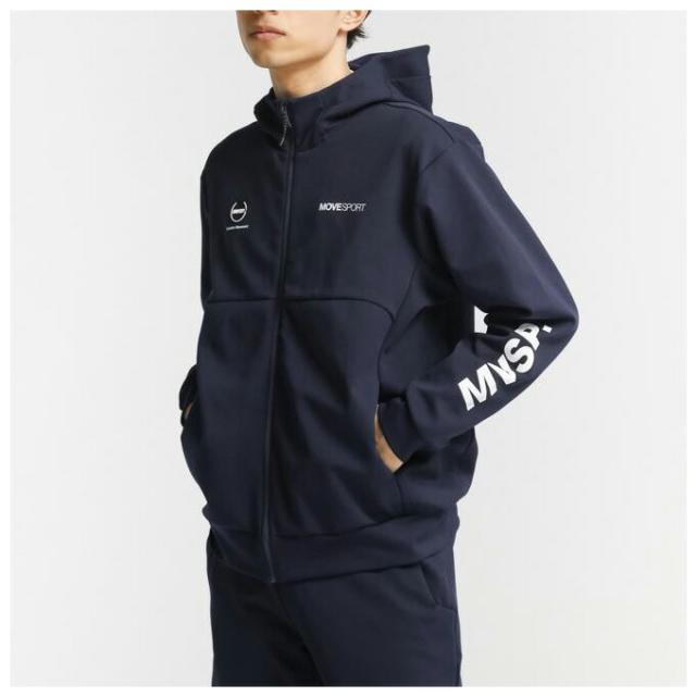 DESCENTE（デサント）Move Sport  S.F.TECH スリーブロゴ フルジップフーディー 上下セット（DMMVJF20/DMMVJG20）フードあり メンズ