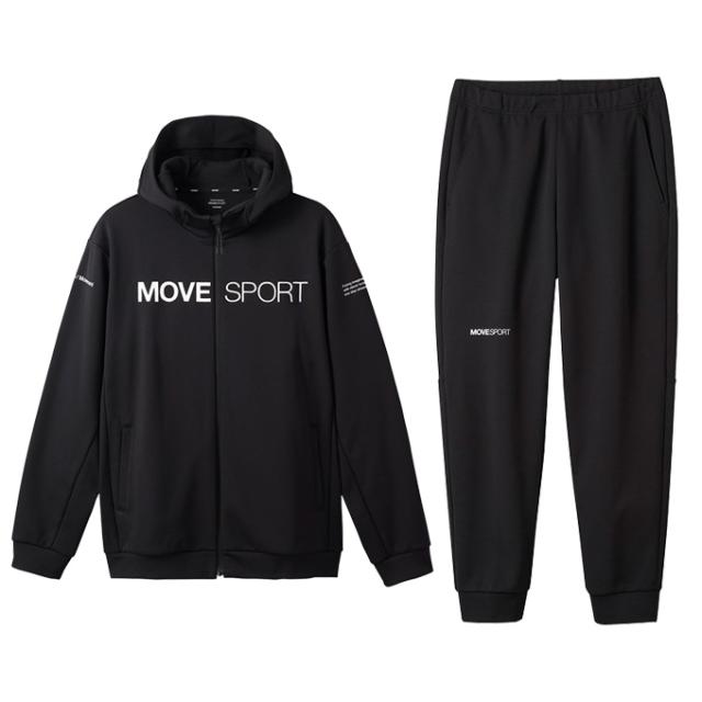 DESCENTE（デサント）S.F.TECH SHIELD ソフトウォーム フルジップフーディー テーパードジョガーパンツ 上下セット（DMMWJF24/DMMWJG24）メンズ