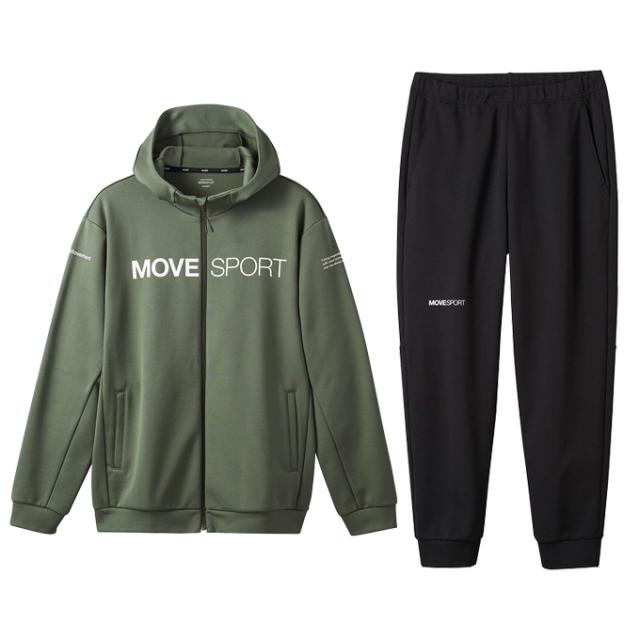 DESCENTE（デサント）S.F.TECH SHIELD ソフトウォーム フルジップフーディー テーパードジョガーパンツ 上下セット（DMMWJF24/DMMWJG24）メンズ