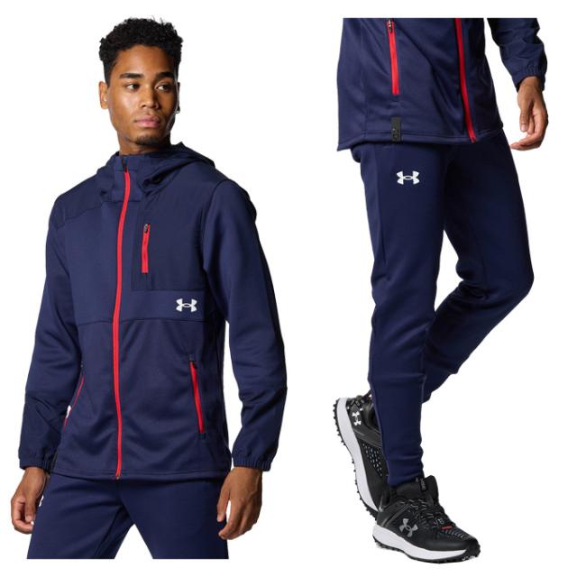 UNDER ARMOUR（アンダーアーマー）UAアーマーニット ハイブリッド フルジップ ジャケット パンツ 上下セット（1381264/1381265）メンズ_14