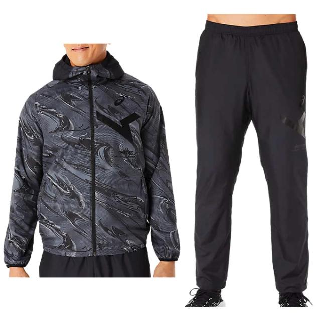 【3XLサイズのみ】ASICS（アシックス）A-I-Mグラフィック裏トリコットウインド 上下セット（2031E270/2031E273）トレーニング メンズ_11