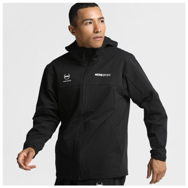 DESCENTE（デサント）HEATNAVI ソフトシェル バックロゴ フルジップフーディー テーパードパンツ 上下セット（DMMWJF13/DMMWJG13）メンズ