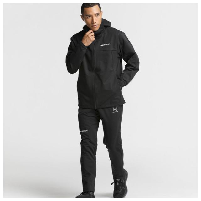 DESCENTE（デサント）HEATNAVI ソフトシェル バックロゴ フルジップフーディー テーパードパンツ 上下セット（DMMWJF13/DMMWJG13）メンズ