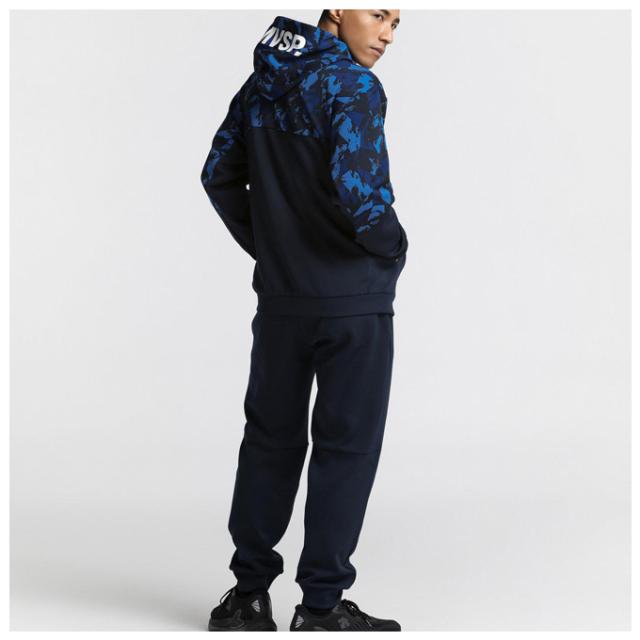 DESCENTE（デサント）S.F.TECH SHIELD 総柄グラフィック フードロゴフルジップフーディー パンツ 上下セット（DMMWJF23/DMMWJG23）メンズ