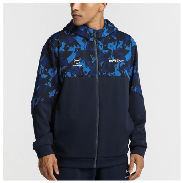 DESCENTE（デサント）S.F.TECH SHIELD 総柄グラフィック フードロゴフルジップフーディー パンツ 上下セット（DMMWJF23/DMMWJG23）メンズ