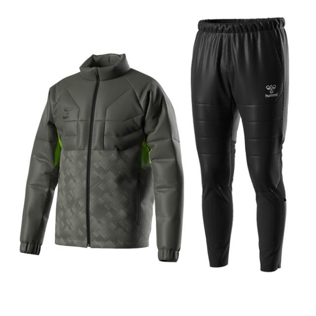 新品　ヒュンメル　PROパデットフルジップトップ　パンツ　L 　定価28600円 カーキのみ】hummel（ヒュンメル）PROパデットフルジップトップ テック