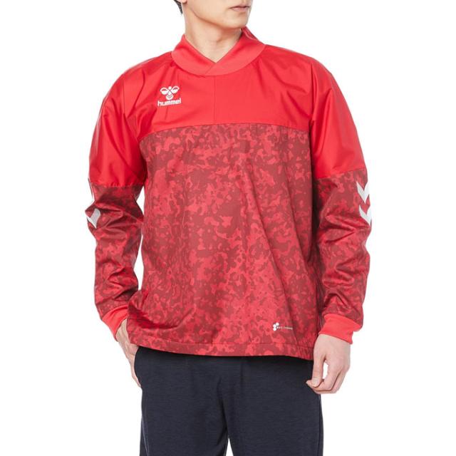 hummel 赤 長袖 サッカーウェア 上下セットアップ レッドのみ】hummel（ヒュンメル）ハイブリッドピステトップ パンツ