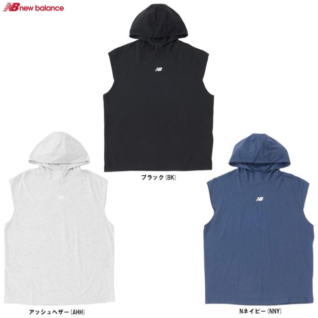 New Balance（ニューバランス）スリーブレスライトウェイトフーディ（MT41706）野球 ノースリーブ フードあり パーカー メンズ