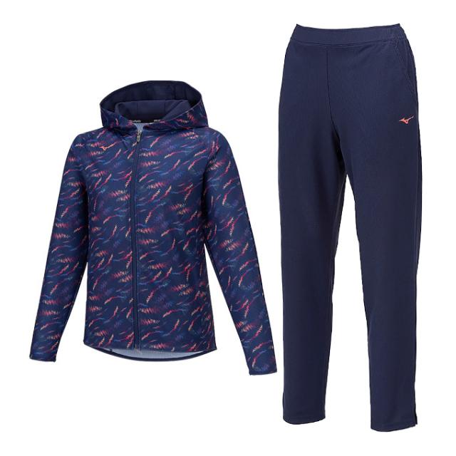 MIZUNO（ミズノ）限定 ドライエアロフロー フーディ アンクル丈パンツ 上下セット（32MCB310/32MDB310）トレーニング フードあり レディース