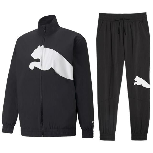 【L上下set】 PUMA プーマ シーズンズ ダウンジャケット ウィンドパンツ Lサイズのみ】PUMA（プーマ）トレーニング ビッグ キャット ウーブン