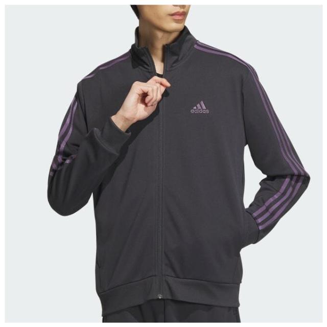 値下げしました。adidas ニットストライプ フード付き ジップアップ　セット 値下げしました。adidas ニットストライプ フード付き ジップ