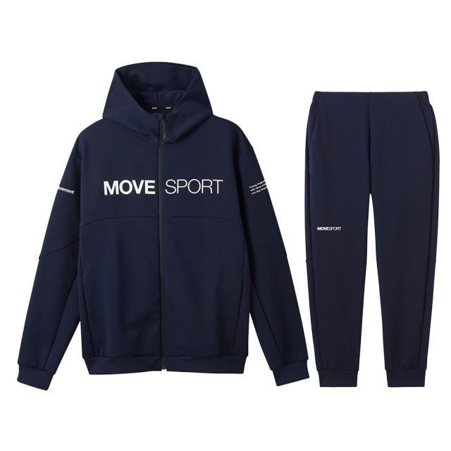DESCENTE（デサント）S.F.TECH フルジップフーディー テーパードジョガーパンツ 上下セット（DMMXJF20/DMMXJG20）Move Sport メンズ
