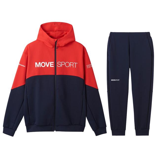 DESCENTE（デサント）S.F.TECH フルジップフーディー テーパードジョガーパンツ 上下セット（DMMXJF20/DMMXJG20）Move Sport メンズ