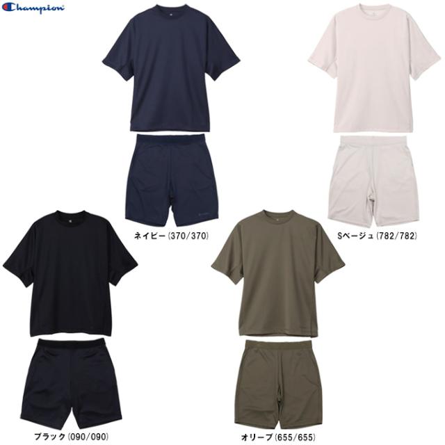 Champion（チャンピオン）リカバリーウェア ショートスリーブTシャツ パンツ 上下セット（C3CS390/C3CS590）スポーツ メンズ