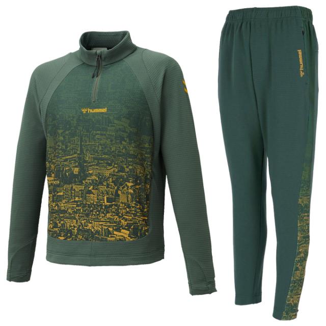 hummel（ヒュンメル）ハーフジップトップ テックパンツ 上下セット