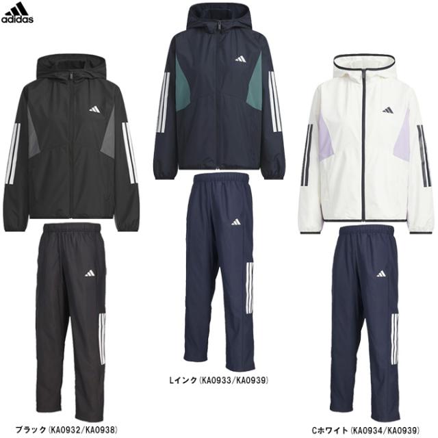 adidas（アディダス）チーム ルーズフィット ウインドブレーカー ジャケット パンツ 上下セット（NCX84/P2571）セットアップ レディース