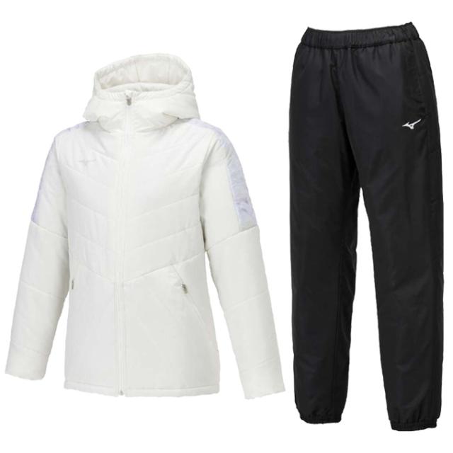 【ホワイトのみ】MIZUNO（ミズノ）限定 ブレスサーモ中綿コート パンツ 上下セット（32MEB835/32MFB835）セットアップ レディース_10