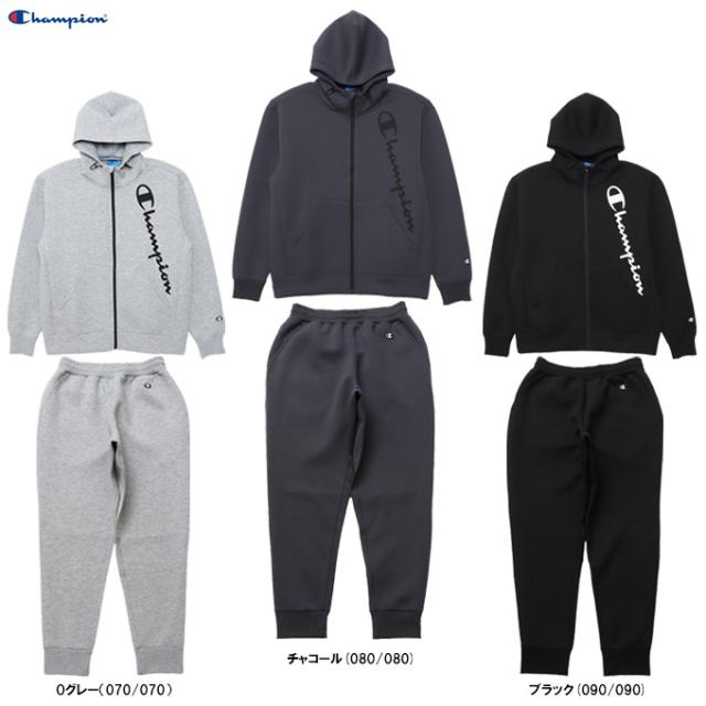 Champion（チャンピオン）3LS ジップフーデッドスウェットシャツ パンツ 上下セット（C3AS102/C3AS201）パーカー フードあり メンズの通販は