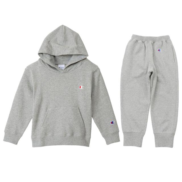 Champion（チャンピオン）キッズ フーデッドスウェットシャツ パンツ 上下セット（CKY101/CKY201）スポーツ フードあり ジュニア_12
