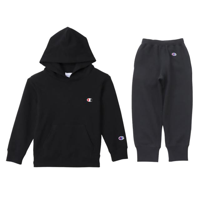 Champion（チャンピオン）キッズ フーデッドスウェットシャツ パンツ 上下セット（CKY101/CKY201）スポーツ フードあり ジュニア_13