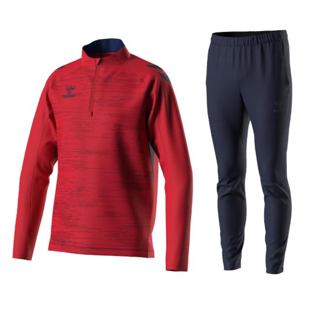 【レッドのみ】hummel（ヒュンメル）PROトレーニングハーフジップトップ テックパンツ 上下セット（HAT4077/HAT8074P）トレーニング メンズ_3