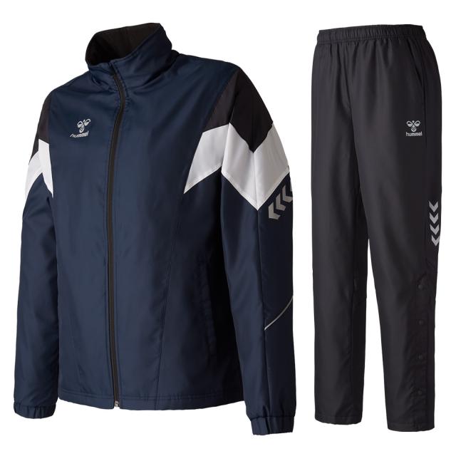 hummel（ヒュンメル）ウィンドブレーカー 上下セット 裾ボタンタイプ