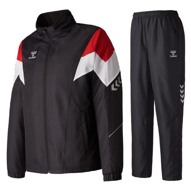 hummel（ヒュンメル）ウィンドブレーカー 上下セット 裾ボタンタイプ