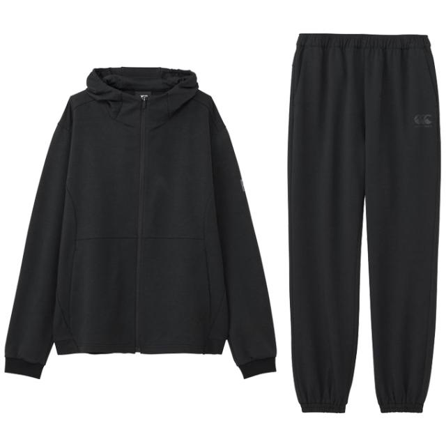 Canterbury ブラック ジャケット パンツ セット Canterbury（カンタベリー）アールプラス クロスオーバージャケット
