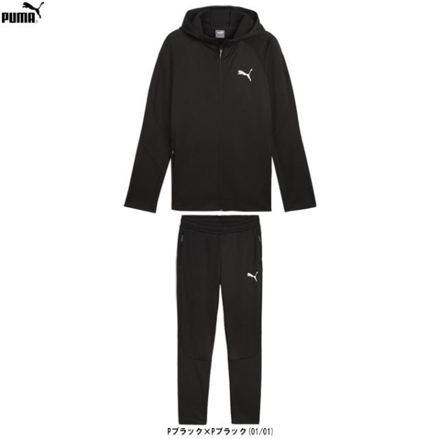 PUMA（プーマ）EVOSTRIPE ウォーム フーデッドジャケット パンツ 上下セット（684111/684113）スポーツ フード付 パーカー メンズ