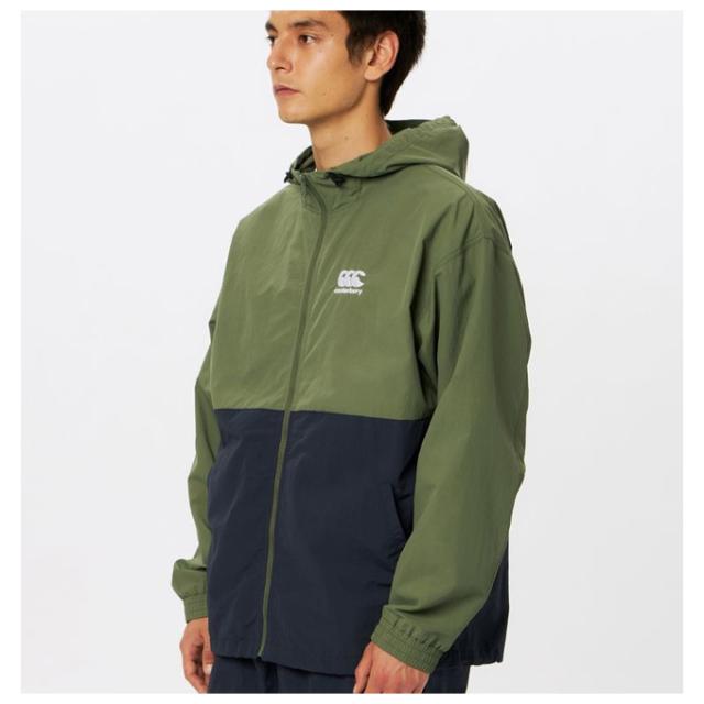 カンタベリー ジップフーディジャケット RA725623 オリーブx紺　XL Canterbury（カンタベリー）フィールドジップフーディー パンツ 上下
