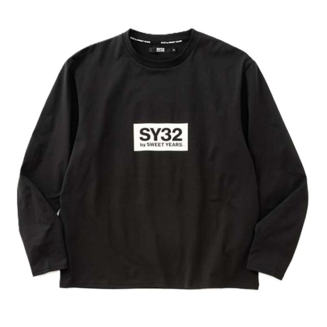SY32（エスワイサーティトゥ）MINI BOX LOGO L/S TEE（3226SN116）スポーツ サッカー トレーニング 長袖 ウェア 吸水速乾 メンズ_1