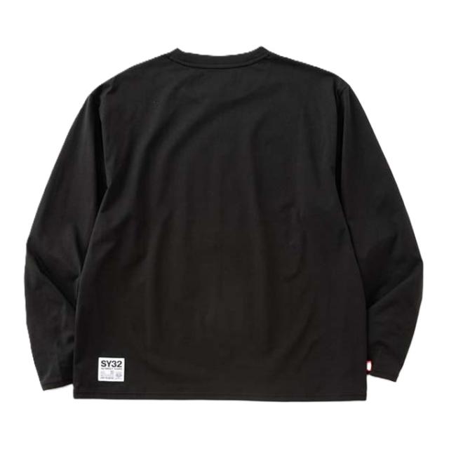 SY32（エスワイサーティトゥ）MINI BOX LOGO L/S TEE（3226SN116）スポーツ サッカー トレーニング 長袖 ウェア 吸水速乾 メンズ_2