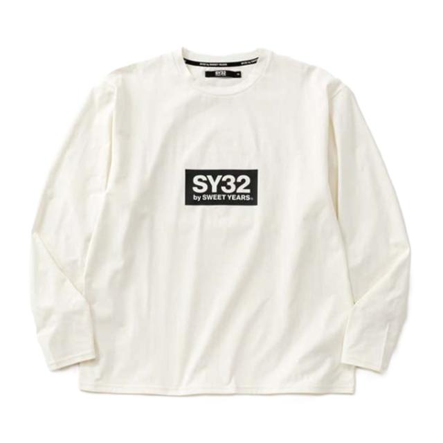 SY32（エスワイサーティトゥ）MINI BOX LOGO L/S TEE（3226SN116）スポーツ サッカー トレーニング 長袖 ウェア 吸水速乾 メンズ_3
