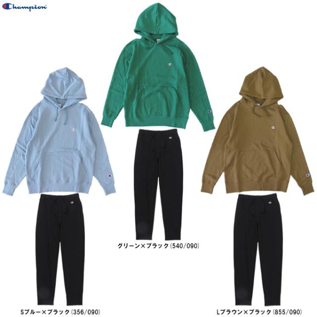 Champion（チャンピオン）ベーシックフーデッドスウェットシャツ パンツ 上下セット（C3Y136/C3Y223）パーカー  裏毛 セットアップ メンズ