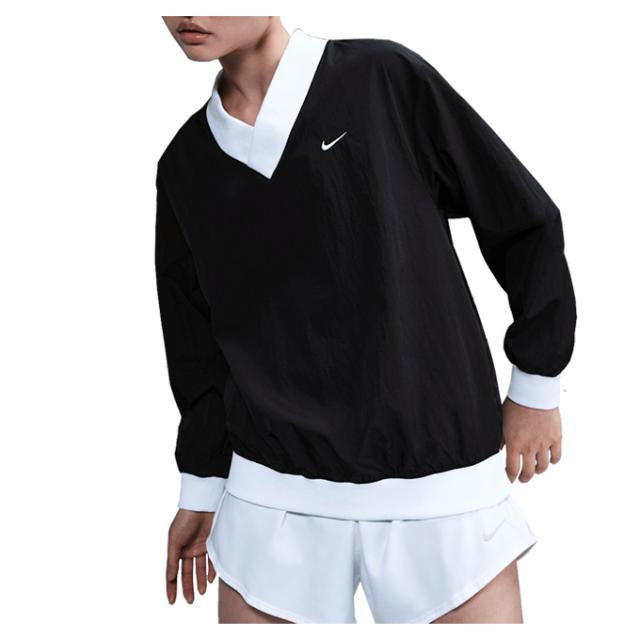 NIKE（ナイキ）ウィメンズ ルーズ UV ウーブン ロングスリーブ Vネック トップ（FV7650）ランニング ウインドブレーカー レディース