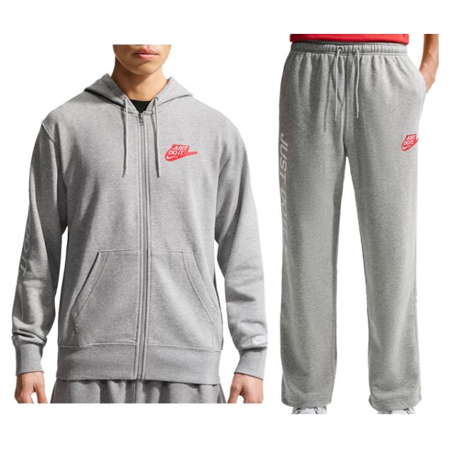 NIKE（ナイキ）フレンチ テリー フルジップ パーカー オープンヘムパンツ 上下セット（IF0726/IF0761）スウェット フード付き メンズ
