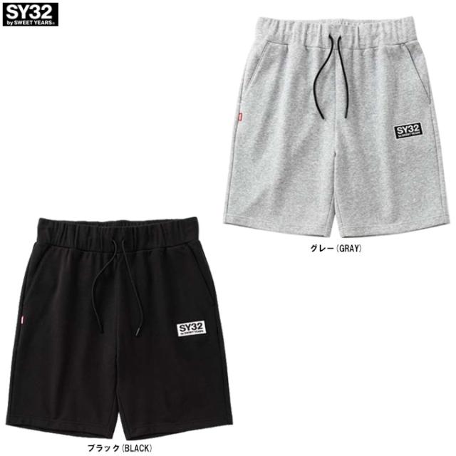 SY32（エスワイサーティトゥ）BASIC BOX LOGO SHORT PANTS（3226SN127）スポーツ ハーフパンツ 短パン カジュアル メンズ