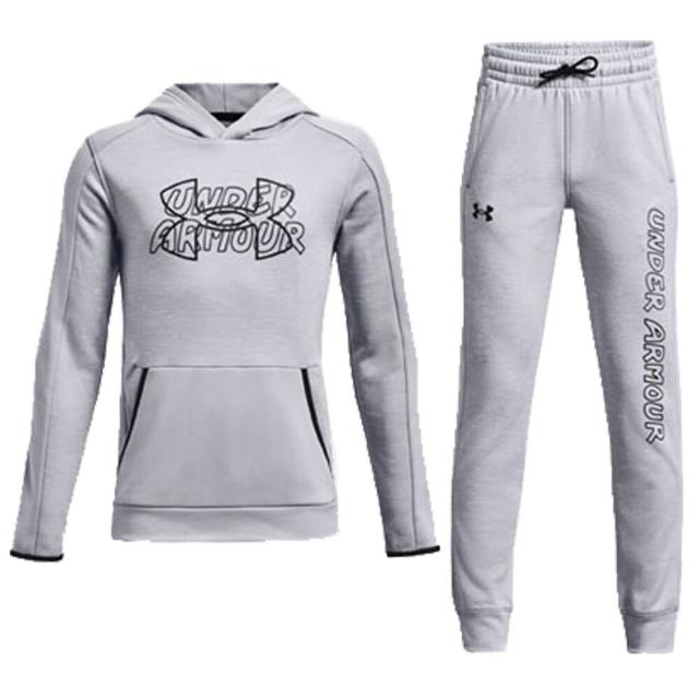 アンダーアーマー　パーカー　スウェット　プルオーバー　キッズ　グレー　YMD グレー/YMDサイズのみ】UNDER ARMOUR（アンダーアーマー）ジュニア