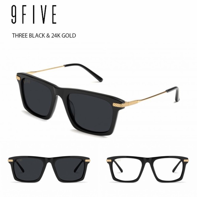 サングラス ナインファイブ 9five THREE スリー Black & 24K Gold