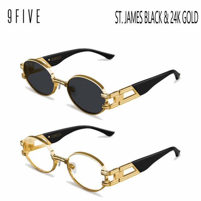 サングラス 9FIVE ST. James Black & 24K Gold ナインファイブ