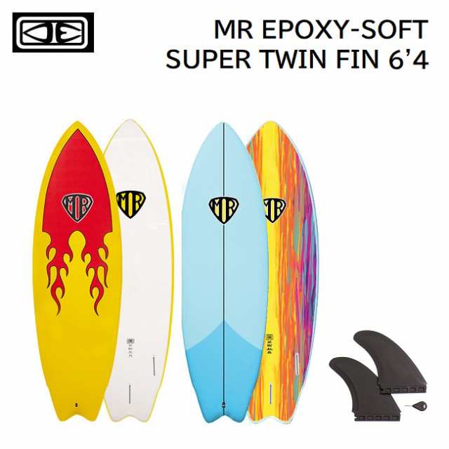 ソフトボード OCEAN&EARTH MR EPOXY-SOFT SUPER TWIN FIN 6'4 46L サーフボード サーフィン