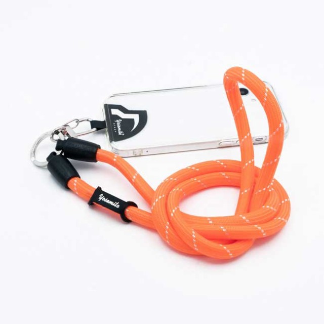 【4モバイルストラップ YOSEMITE ヨセミテ MOBILE STRAP TROPICAL ORANGE スマホストラップ クライミングロープ