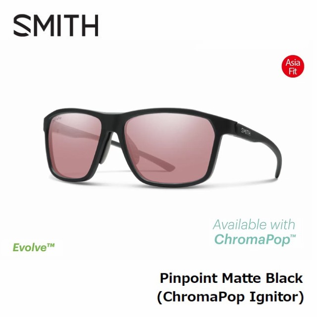 サングラス スミス SMITH Pinpoint Matte Black (ChromaPop Ignitor) ピンポイント クロマポップ ASIA F