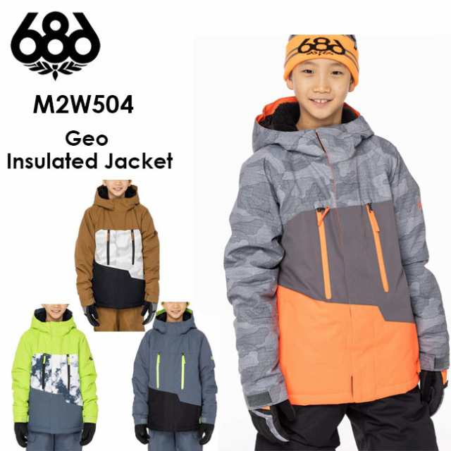 ジャケット 686 SIX EIGHT SIX キッズ Geo Insulated Jacket 22-23 子供用 YOUTH スノボ ウェア