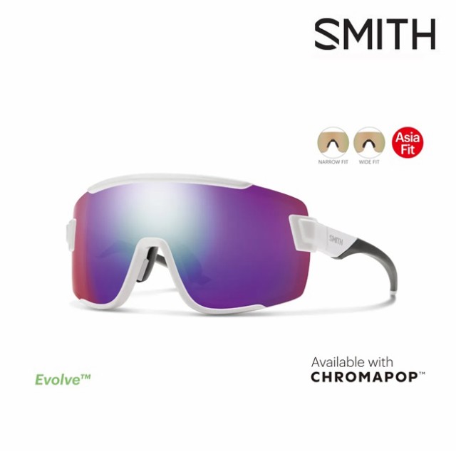 サングラス スミス SMITH Wildcat White (ChromaPop Violet Mirror & Clear) ワイルドキャット ASIA FIT 登山 トレッキング マウンテンバ