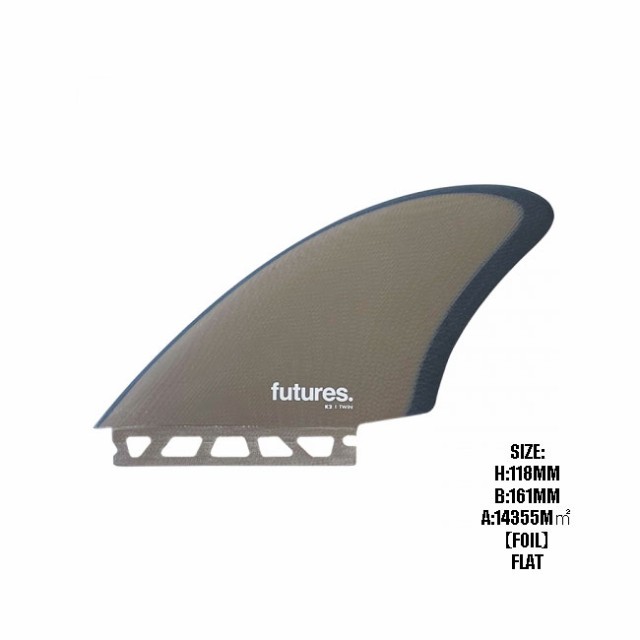 フューチャー フィン ツインキール FUTURES FIBER GLASS TWIN KEEL FK2サーフィン TWIN 2FIN ツイン