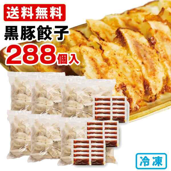 黒豚 餃子 288個 (48個入り×6袋) 博多ラーメン げんこつ 送料無料 冷凍のサムネイル