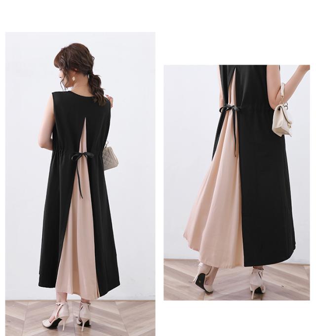 ワンピース 夏ワンピ ロング丈 シャツワンピース レディース ラウンドネック 無地 カーキ ピンク ホワイト スリット入り の通販はau Pay マーケット ワンピスター